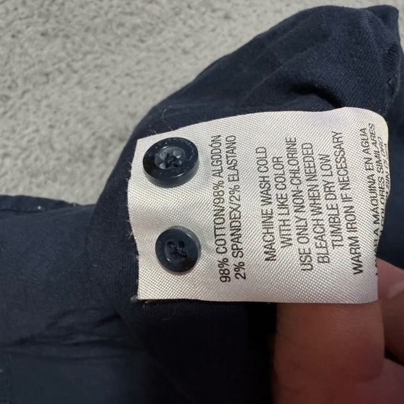 Ben Sherman Button Up Shirt Mens Size XL Navy Blue Short Sleeve White Dots AOP - Picture 7 of 8